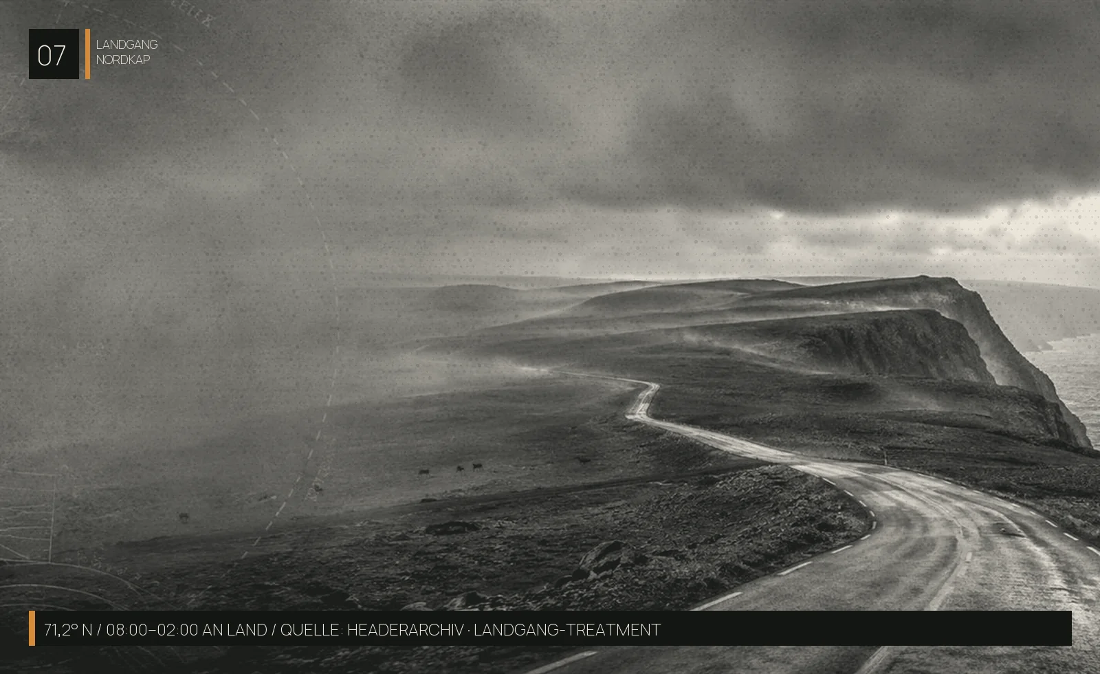 Nordkap — Landgang-Panorama im LANDGANG-Duotone-System