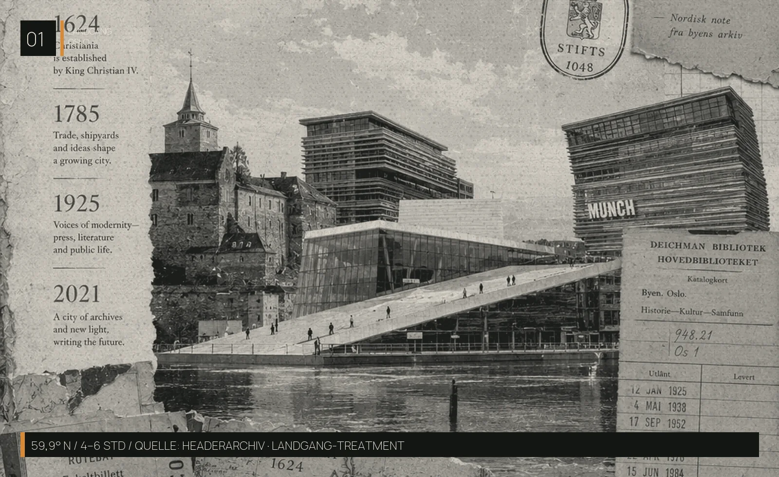 Oslo — Landgang-Panorama im LANDGANG-Duotone-System