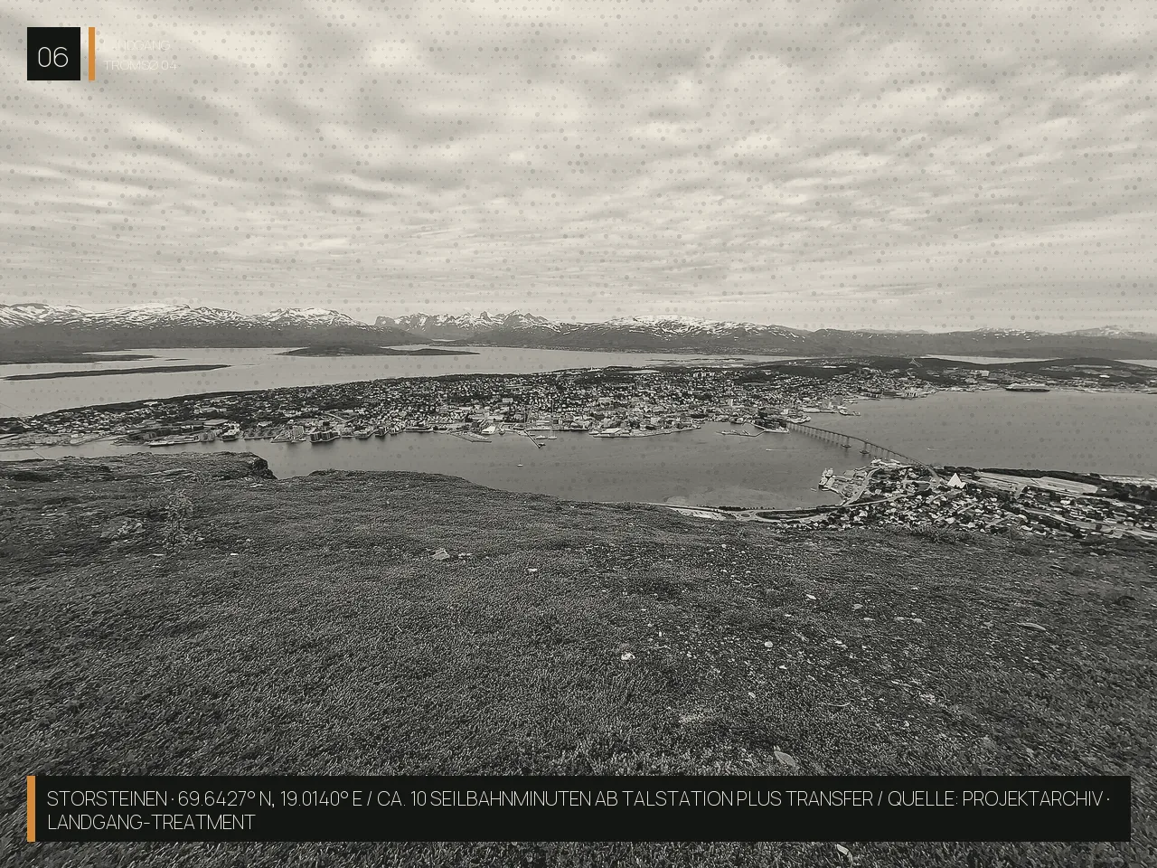 Tromsø — FJELLHEISEN: Seilbahn auf Storsteinen · 421 m über Tromsø