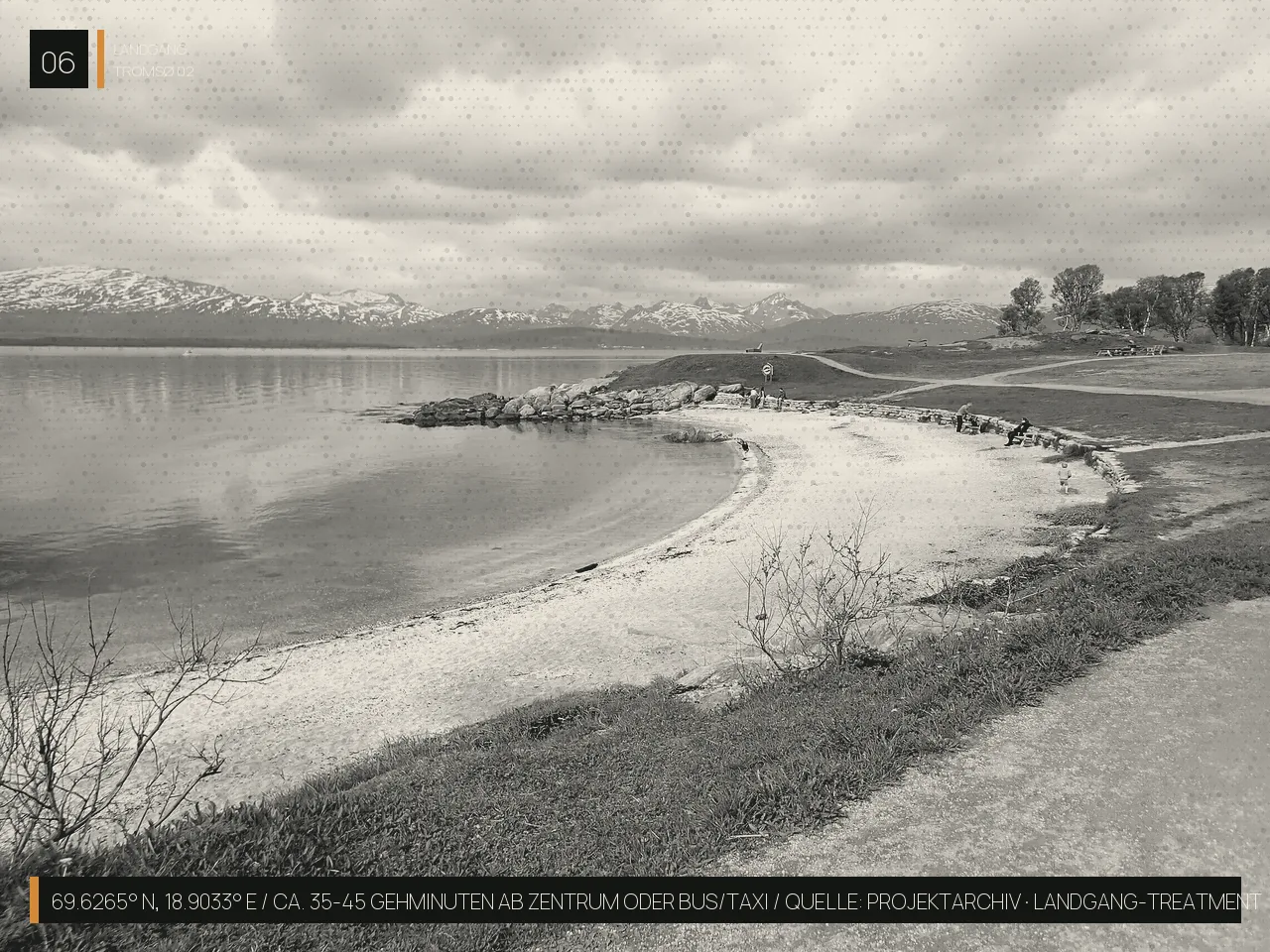 Tromsø — TELEGRAFBUKTA: Park & Strand an der Südspitze von Tromsøya