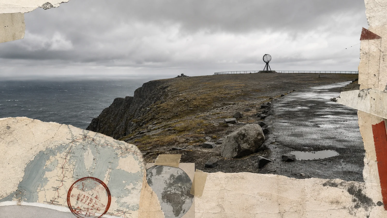 Raue Küste und wechselndes Wetter am Nordkap.